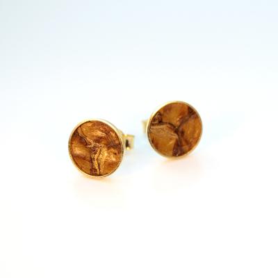 Ohrstecker mit Tilapialeder